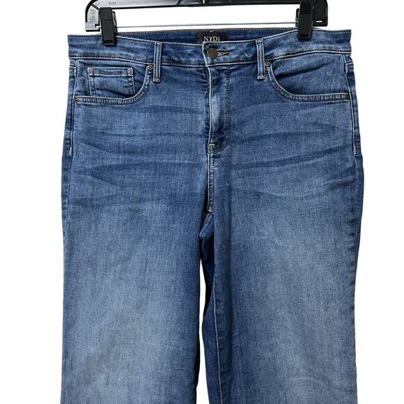 NYDJ Womens LiftTuck Technology Wide Leg Jeans Size 8P Medium Wash Stretch - Picture 3 of 6